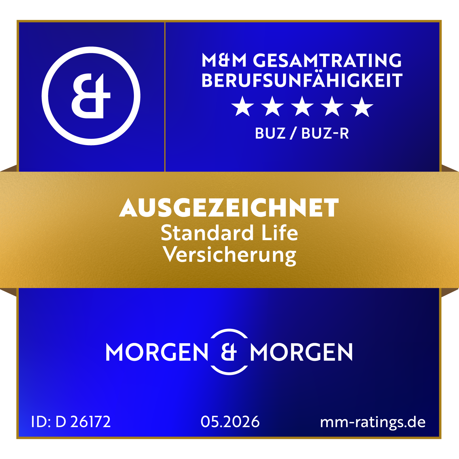 <p>Das M&amp;M Rating Berufsunfähigkeit bewertet Tarife und Tarifkombinationen mit einem Stern bis fünf Sternen. Das Rating besteht aus vier Teilratings mit unterschiedlicher Gewichtung: Bedingungen (40 Prozent), Kompetenz (30 Prozent), Beitragsstabilität (20 Prozent) und Antragsfragen (10 Prozent).</p>